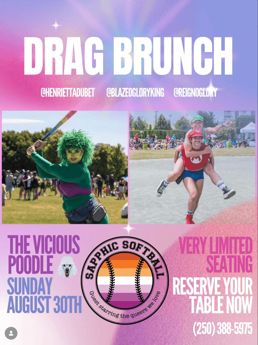drag brunch announcement poster